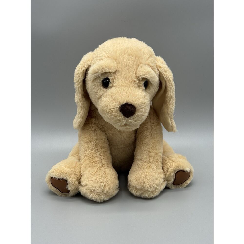 Infloatables Yellow Lab Puppy Dog Plush 12” Sitting Stuffed Animal Realistic